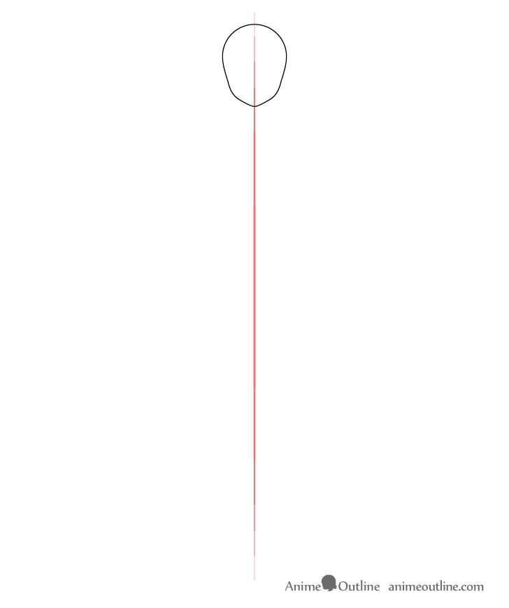 Anime pop star girl head drawing