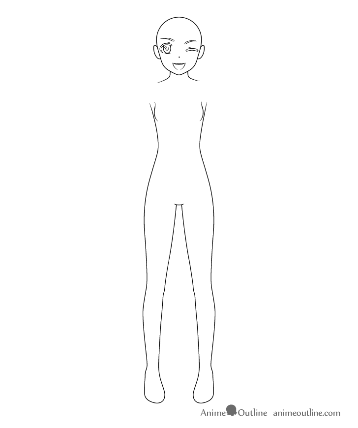 Anime pop star girl face drawing