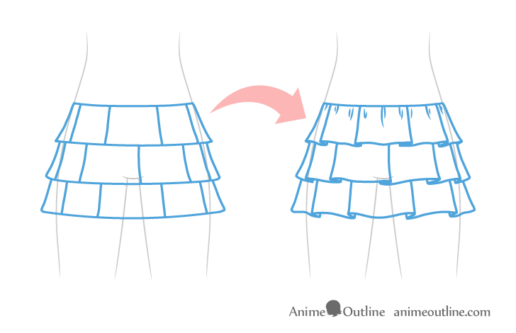 Anime pop star skirt drawing