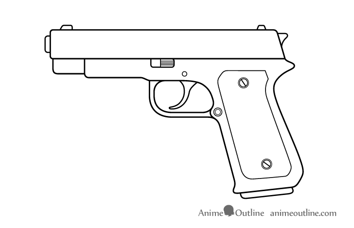 Gun takedown lever drawing