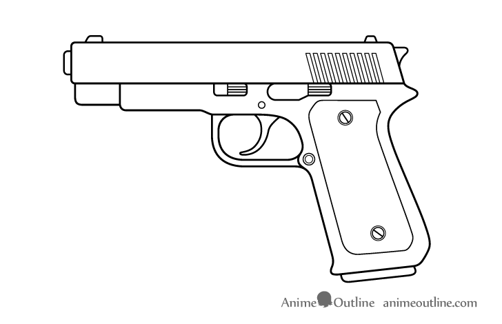 Gun line drawing