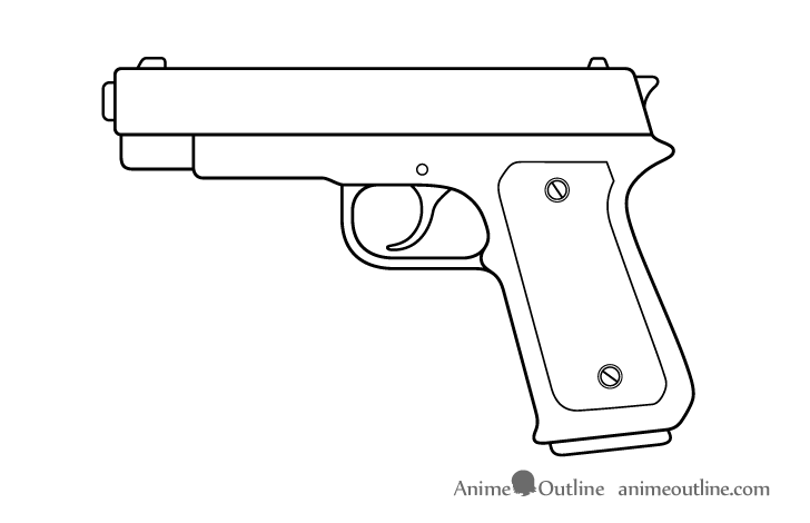 Gun grip panel drawing