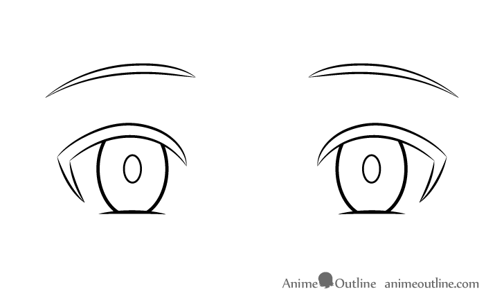 Cold anime eyes pupils drawing
