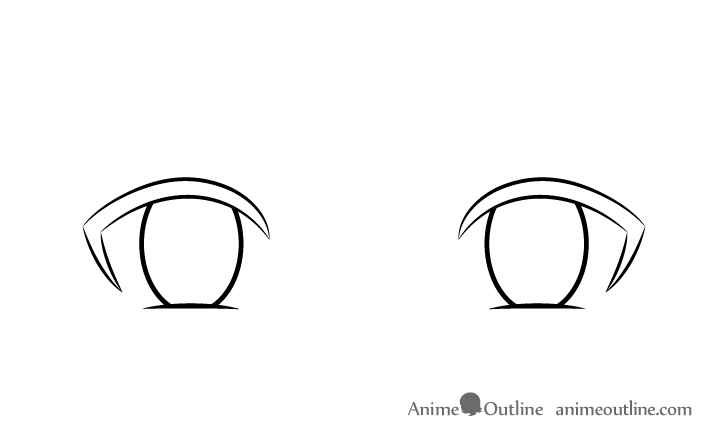 Cold anime eyes irises drawing