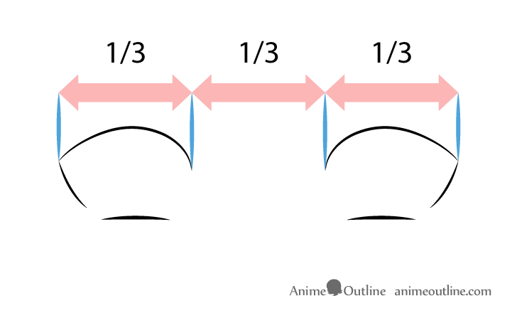 Cold anime eyes drawing spacing