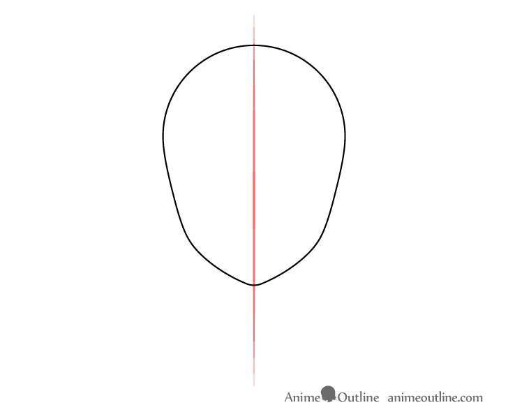 Anime woman head drawing