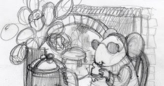 A mouse, cats and sushi