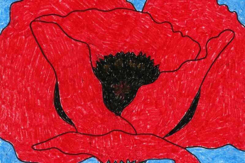 How to Draw like Georgia O’Keeffe Tutorial Video and Coloring Page