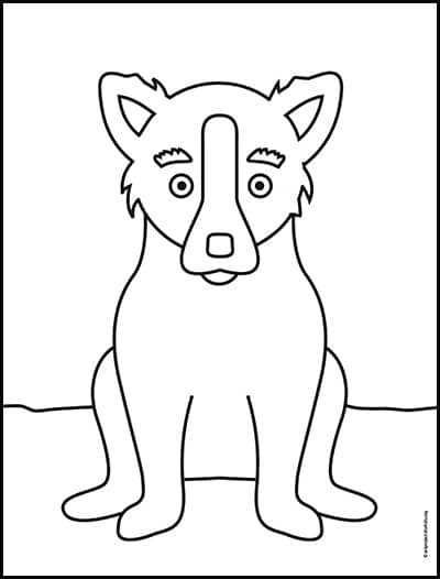 Blue Dog Coloring page, available as a printable.