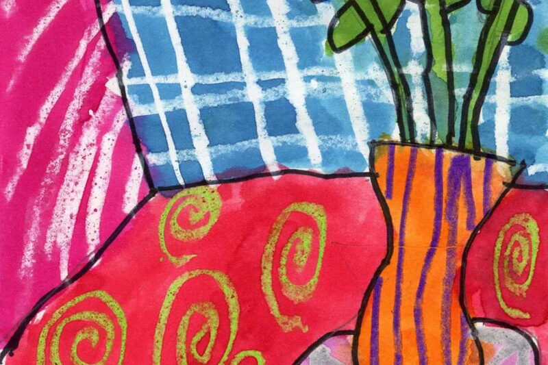 Draw a Matisse Inspired Art Project Tutorial and Coloring Page