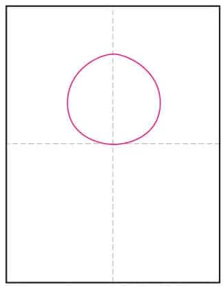 Draw a grizzly bear step 1 showing how to draw the head shape.