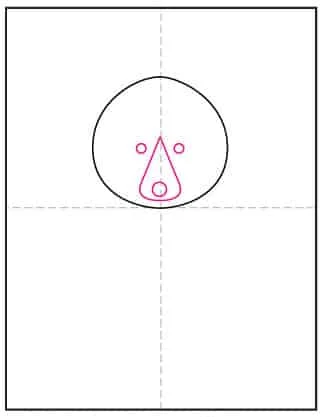 Draw a grizzly bear step 2 showing how to add the face details.