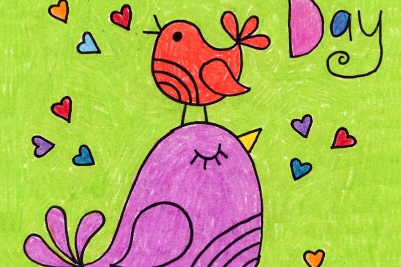 Easy Mother’s Day Card Drawing