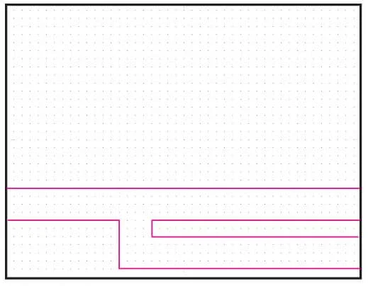 Step 1 streets mapped on dot grid to draw like artist Stephen Wiltshire cityscape.